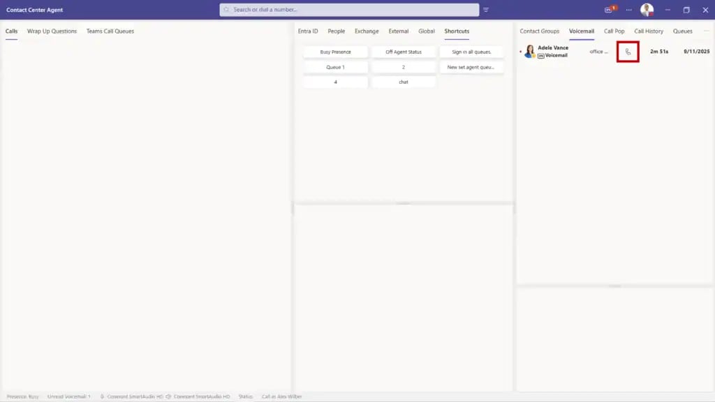 return call button from voicemail